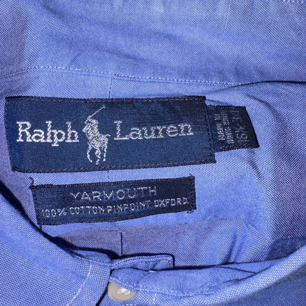 Men’s Ralph Lauren polo shirt 100%cotton pinpoint Oxford size 16 1/2–34 like new